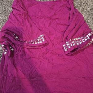 Giani Bernini Fuchsia Studded Blouse